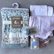 NWT/EUC 11pc Newborn Accessory Bundle: Blankets, Pacifiers, Snot Sucker