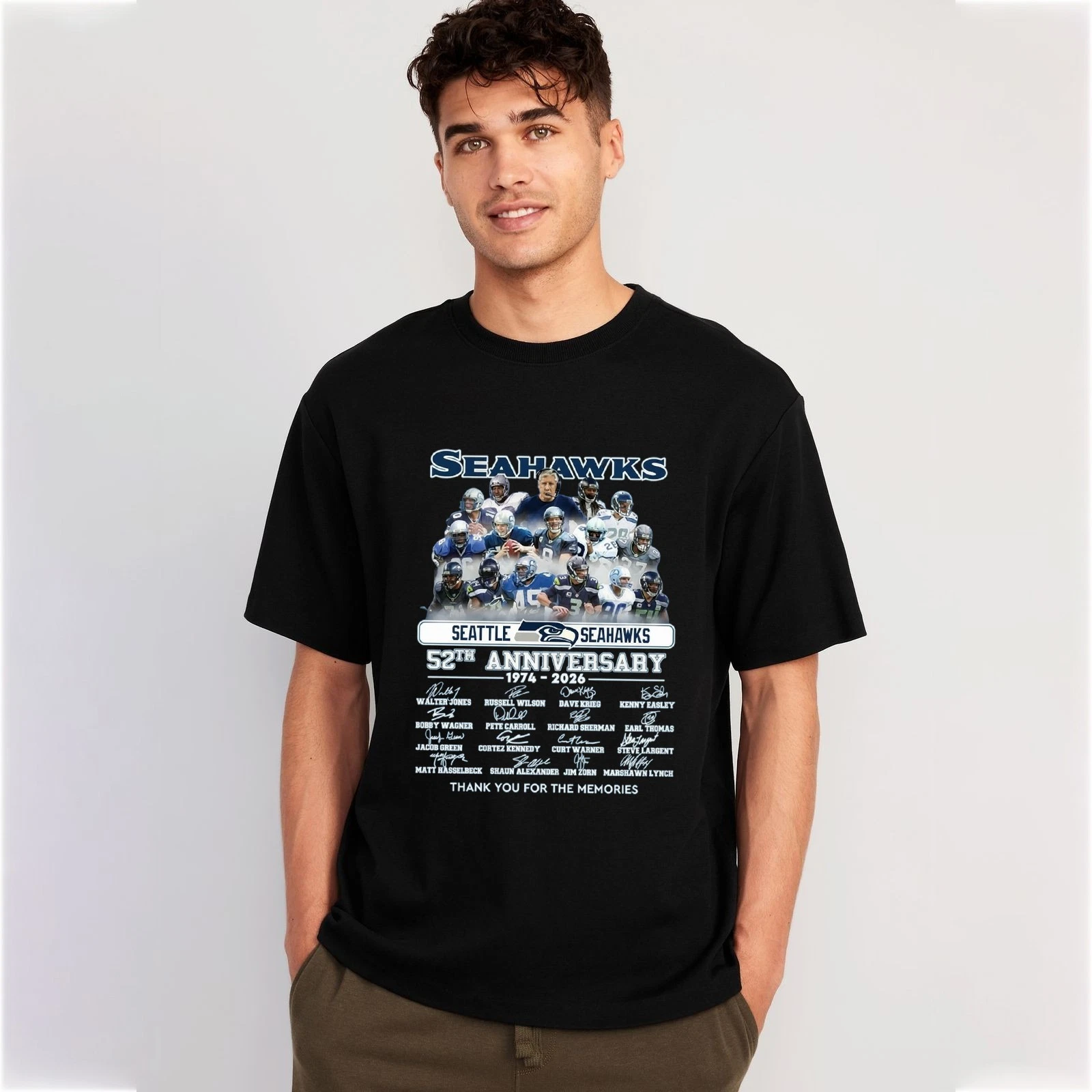 Seattle Seahawks 52th Anniversary 1974-2026 Tshirt
