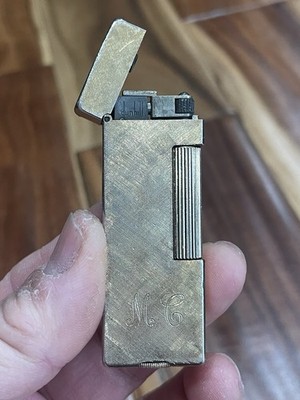 Vintage Dunhill Rollalite Petrol Pocket Lighter Pat 210.210.8 - Working