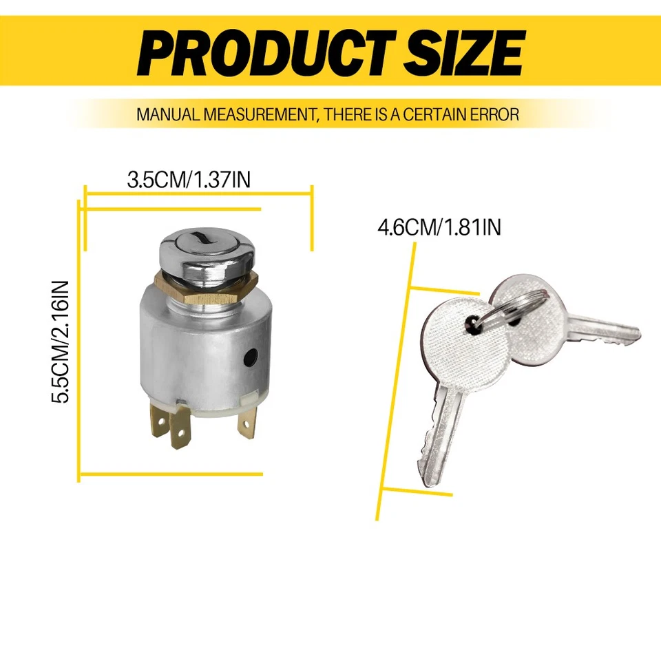 2x Ignition Switch With 2 Keys 31973 47SA 13H337 For NEW 31973 47SA 3 POSITION - Image 4 of 4