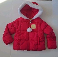 Girls Size 4 5 Crazy 8 Winter Coat Fushia With Faux Fur jacket kids new