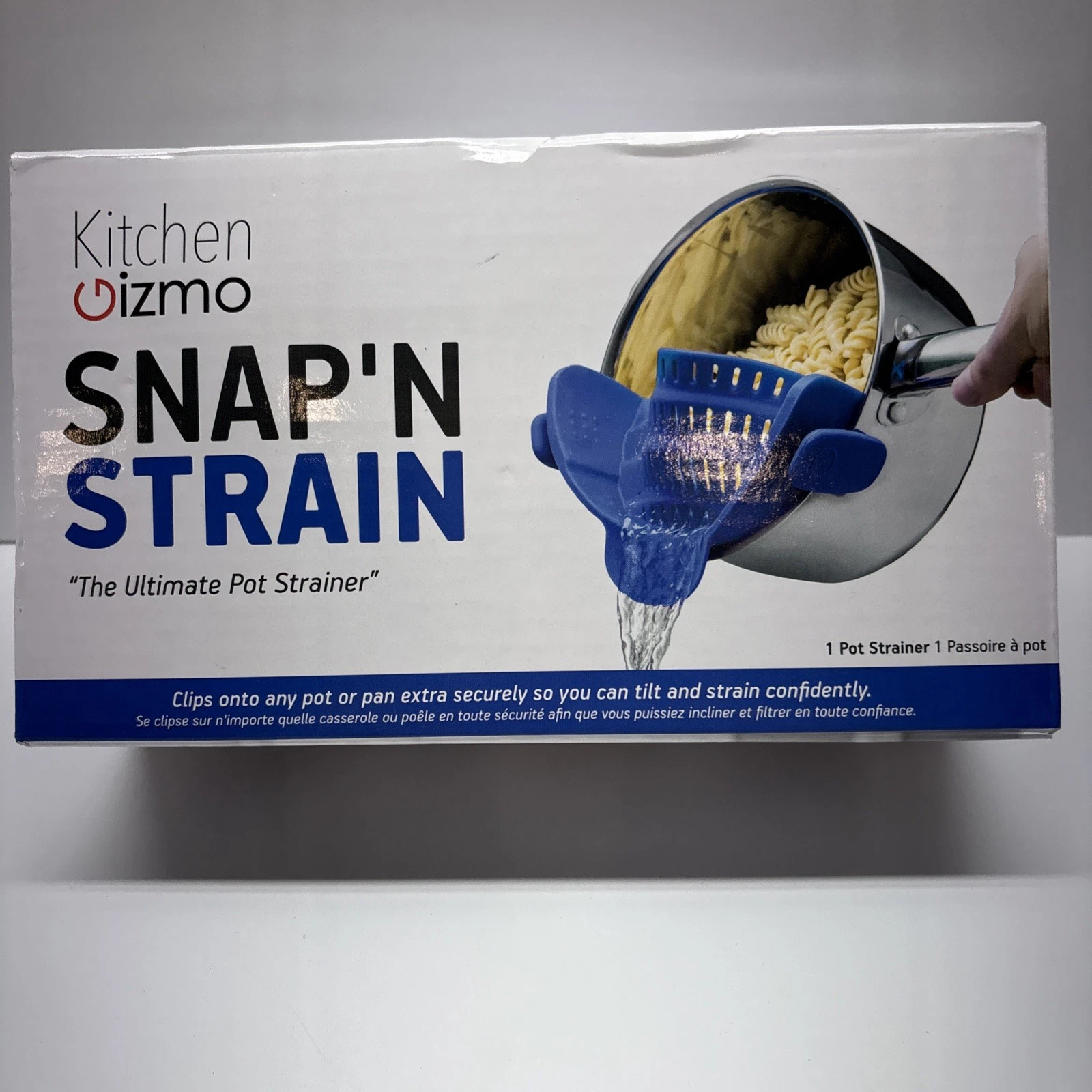 Snap N' Strain Silicone Clip-On Strainer for Pots Pans and Bowls Heat resistant