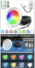 XHHEZQ 10 Inch Pool Light For In-ground Pool,12V AC LED Light WiFi Bluetooth App