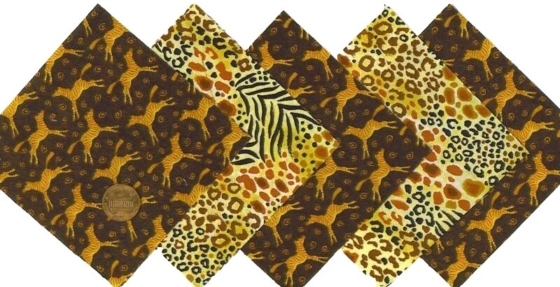 Squares Cotton Animal Print Craft Fabrics
