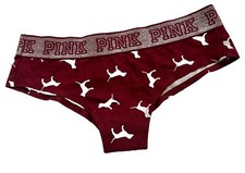 PINK Victoria  s Secret Extra Low Rise Cheekster Panty Maroon Small NWT