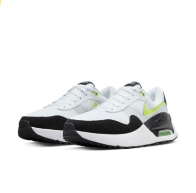 Nike AIR MAX SYSTM Men's White Black Green DM9537-100 Athletic