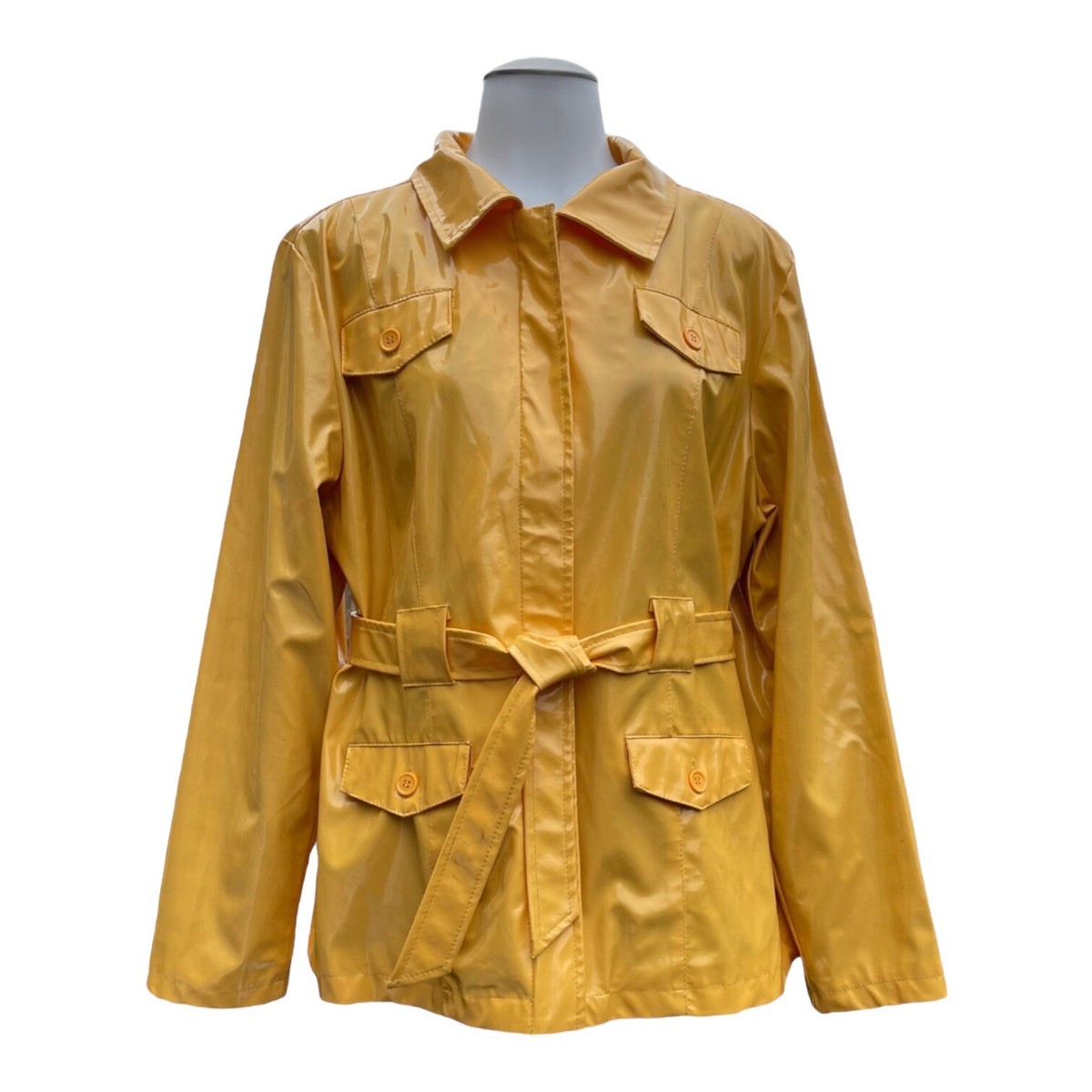 Vintage 80s 90s SPORTING CLUB Womens S Belted Rain Jacket