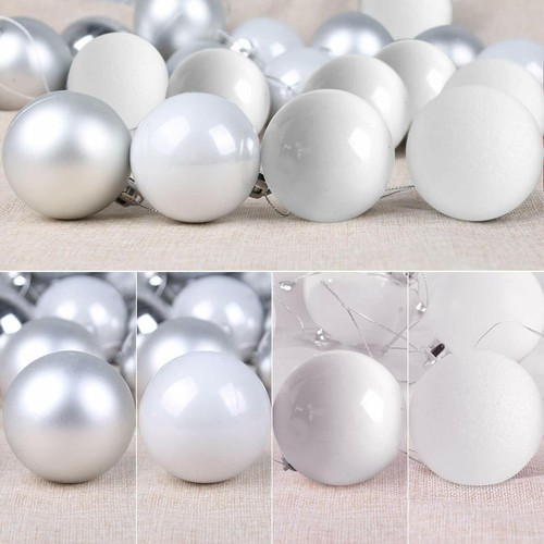 Christmas Hang Balls Xmas Tree Ornaments Hanging Ball Shatterproof 24 Pack New - Bild 325 von 343