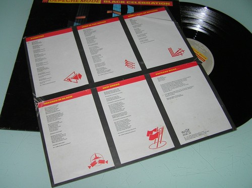 DEPECHE MODE BLACK CELEBRATION 1986 LP rare israeli 1st Hebrew Print + Insert - Picture 4 of 6