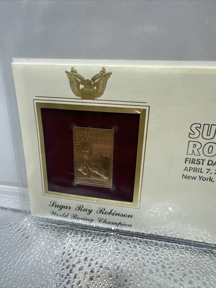 SELO DE OURO 22KT SUGER RAY ROBINSON CAMPEÃO MUNDIAL DE BOXE 2006 - Imagem 3 de 3