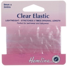 Hemline Clear Swimwear Elastic [H686.90]