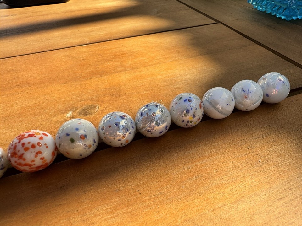 Vintage Confetti Glass Marbles 13 German Glass Collector Marble eBay