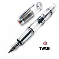 TWSBI Mini AL Aluminum Metal version Clear Demonstrator Fountain Pen