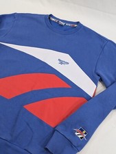 Reebok Classics International Crewneck Sweatshirt Men  s Small Blue Red White