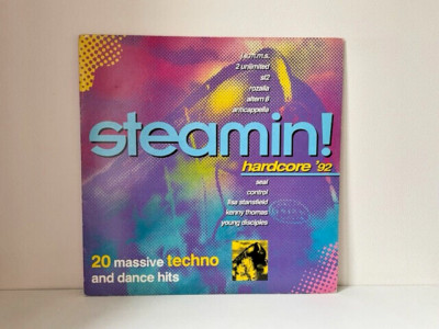 Steamin Hardcore 92 12'' Vinyl LP SL2 DJ's Take Control Carl Cox Altern 8 Zero G