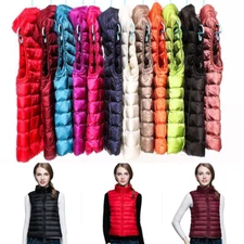 Down Vest Gilet Waistcoat Warmer Warm  Jacket Ultralight Coat  Ladies Sleeveless