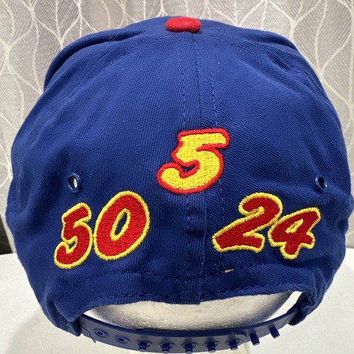 Team GMAC 50 5 24 Blue and Red Snap-Back Strap Hat by Morris Design - Picture 7 of 13