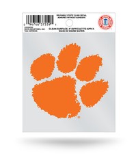 Clemson Tigers Static Cling Decal Sticker NEW Free Shipping 