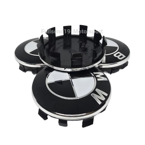 4pcs Wheel Center Emblem Caps for BMW 56mm Black White