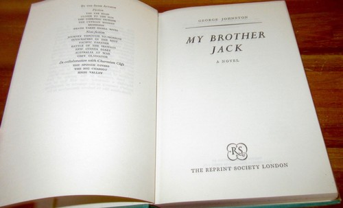 My Brother Jack~ George Johnston. 1965 HbDj World Books UK WOW! UNread in MELB - Picture 7 of 12
