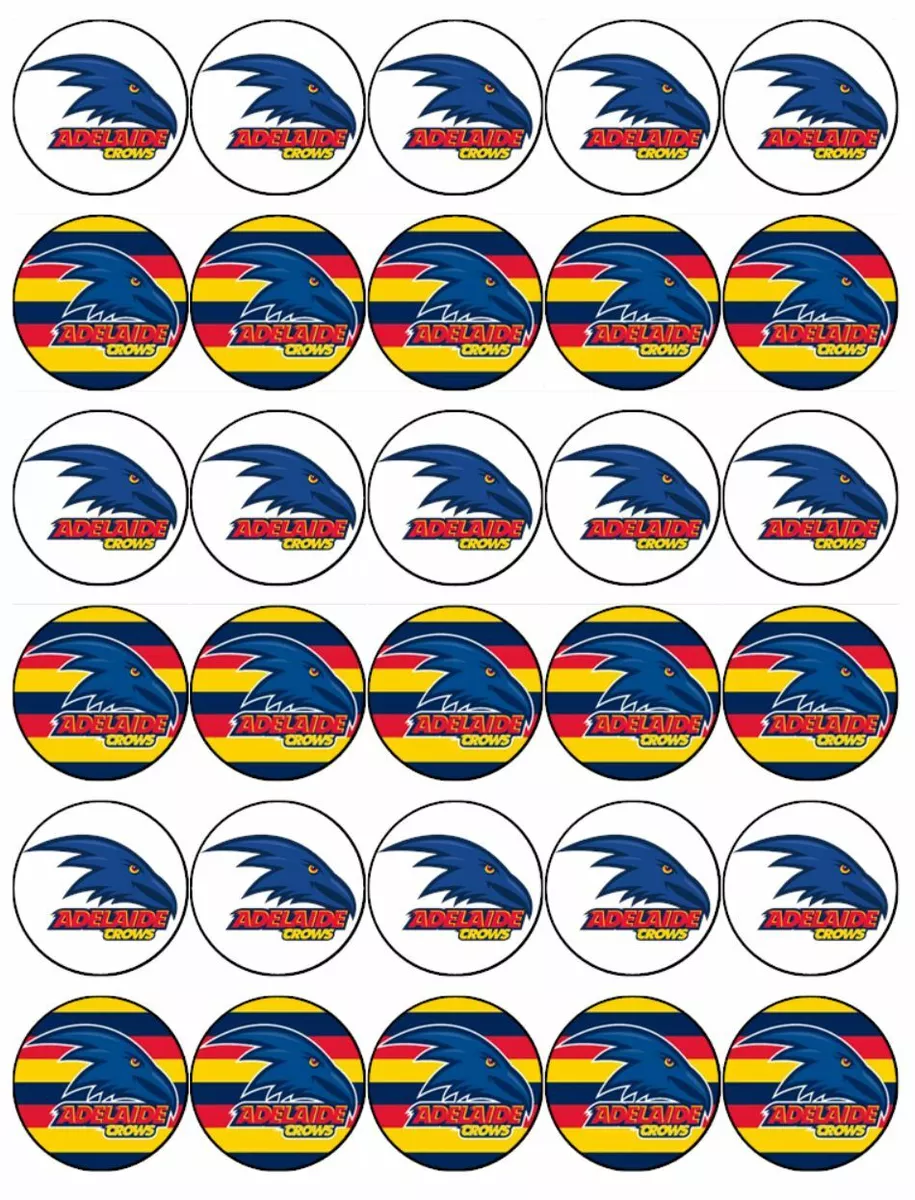 Adelaide Crows Football Cake Topper Birthday Cupcake Decoration | eBay