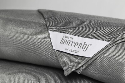 Delta Airlines 1st First Class Grey Westin Heavenly In Flight Blanket 65'' x 45''