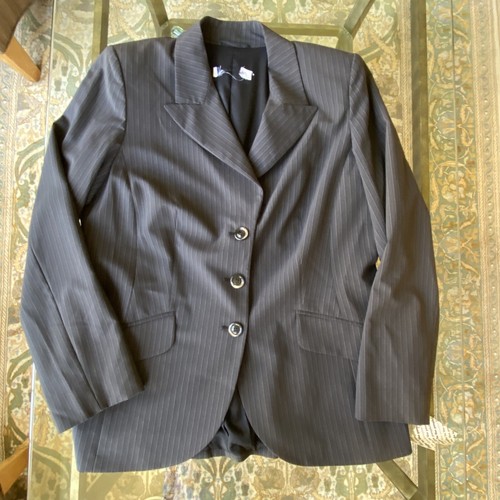 Marina Rinaldi Max Mara Blazer Pinstripe Size 21 12-14W Quiet Luxury Old Money - Picture 11 of 12