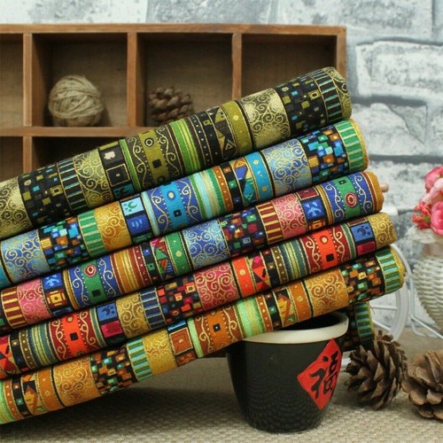 Ethnic Fabric Stripe Cotton Linen Bohemia Boho Indian Mediterranean 1M DIY - Picture 3 of 14