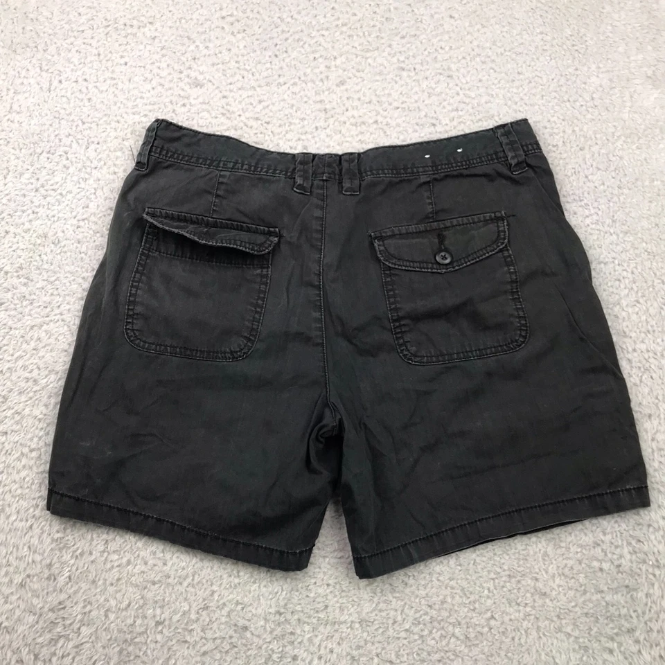 Vtg Polo Jeans Co Ralph Lauren Cargo Shorts Womens 8 Black Drawstring 7" Denim - Image 3 of 4