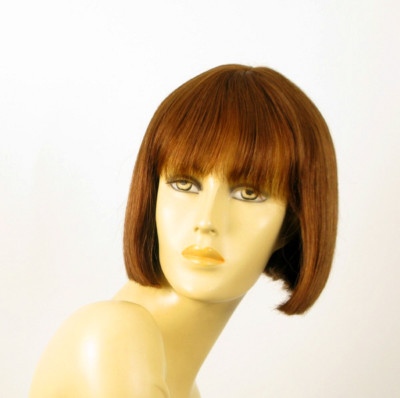Perruque Femme 100% Cheveux Naturels Châtain Cuivré - Longueur 50 Cm - Neuf