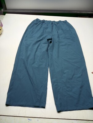 Womens Plus Size Activewear Elastic Waist Pant Size 2XL Green 100% Polyester 