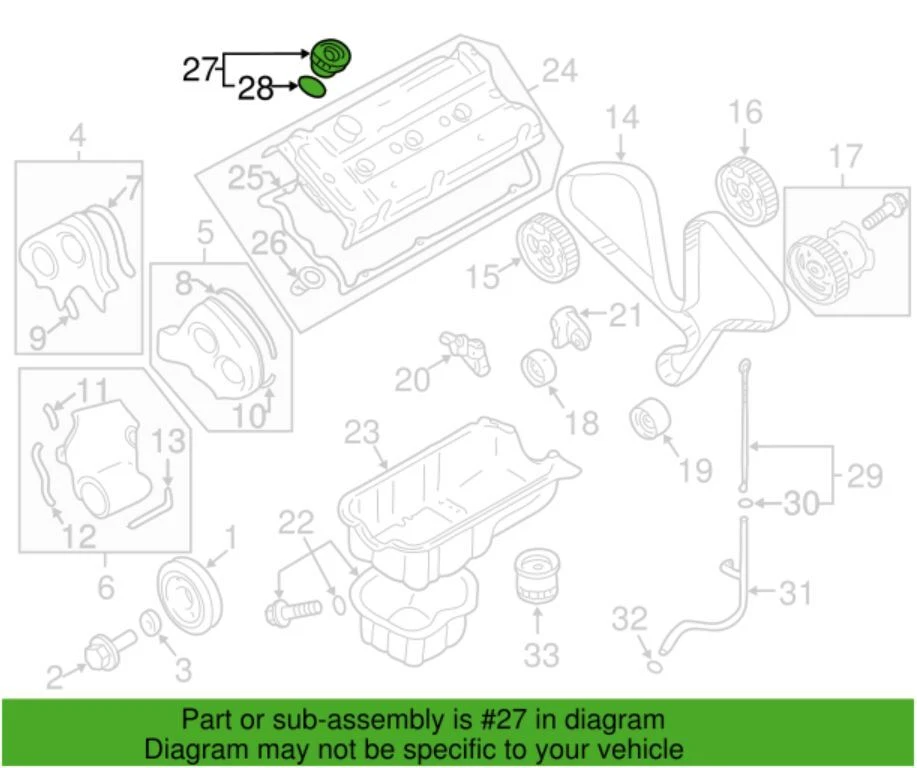 GENUINE ! OIL FILLER CAP for 1986-2006 HYUNDAI KIA MODELS OE# 26510-35000 Foto 4 de 4