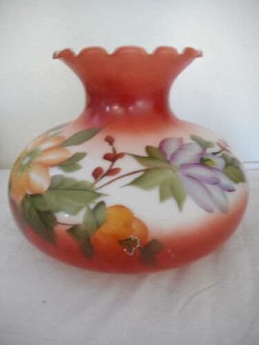 Vintage XL Gone With the Wind GWTW Hurricane Lamp Globe Shade Handpainted