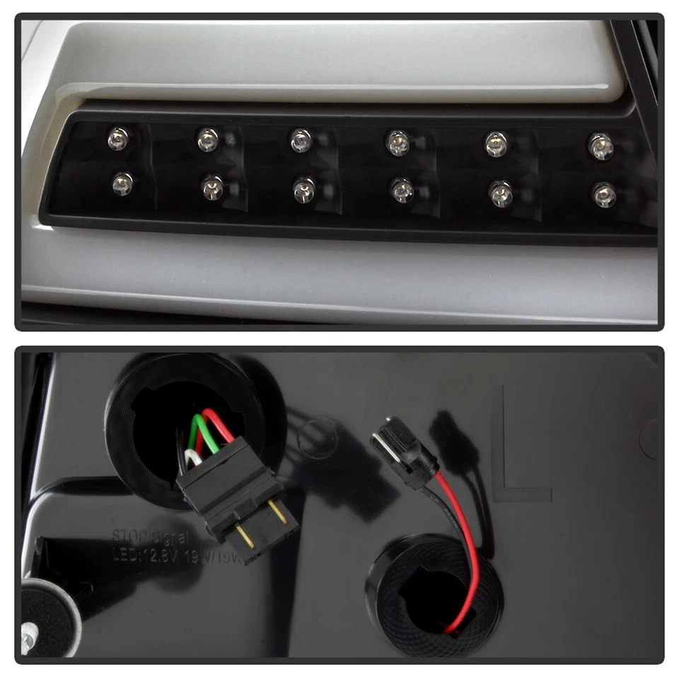 Black 2006-2013 Chevy Impala Headlights+LED Tube Tail Lights Lamps Left+Right - Imagem 4 de 4