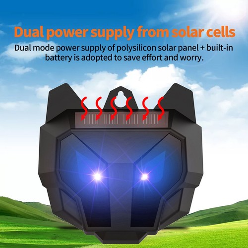 Solar Wild Animal Repeller Predator Guard LED Deterrent Night Light For Deer Owl - Picture 12 of 12