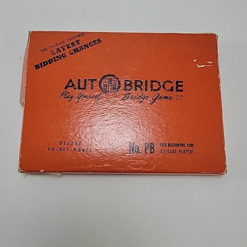 Vintage 1959 Auto Bridge Play yourself Bridge Game - Deluxe Pocket Model No. PB - Picture 8 of 13