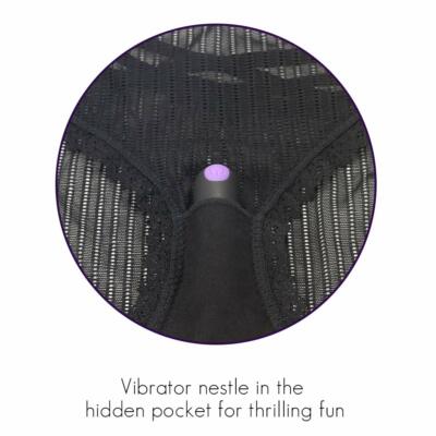 Secrets Lace Thone Vibrating Panties Underwear W/Remote Black Vibrator for  Women | eBay
