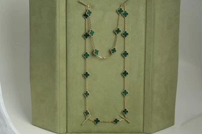 Van Cleef Vintage Alhambra 20 motif Malachite BOX+POUCH - Image 1 of 4
