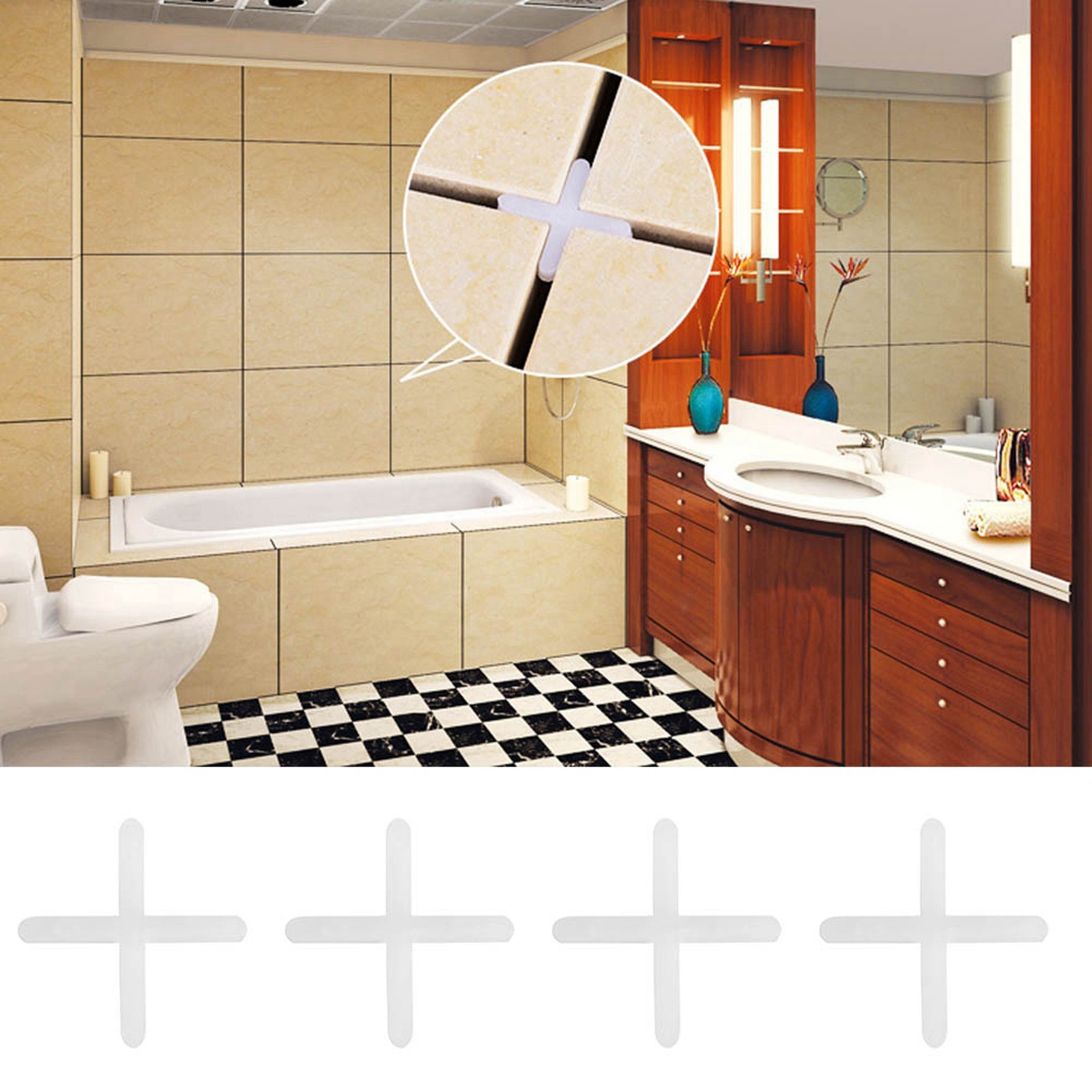 2500Pcs Ceramic Tiler Spacer Reuseable Leveling System For Beautiful Tiling New