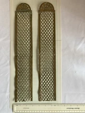 Large Vintage Brass Fish scale Fret Bracket Clock panel - Clockmakers spares
