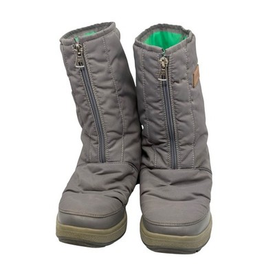 Tecnica Vintage Moon Boots Gray Nylon Front Zip Winter Snow Boots Size EU 45 ICON GREY NYLON BOOTS | Moon Boot® main image 4