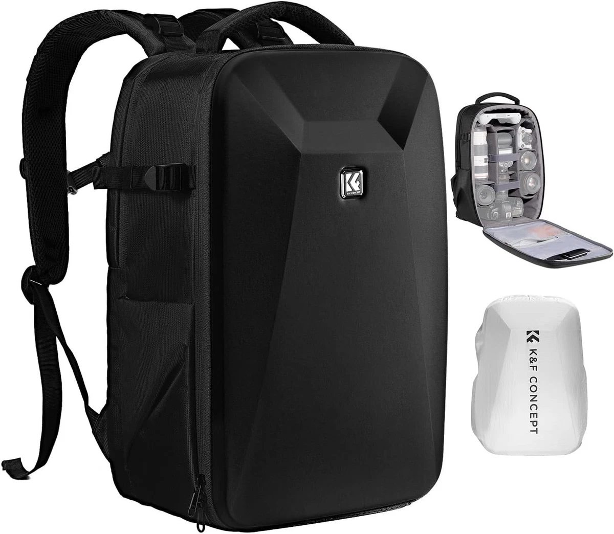 besteam waterproof canvas dslr slr camera laptop backpack bag rucksack Cwatcun Backpack, with Rain Cover & Tripod Holder Customize the interior with the adjustable dividers Waterproof Canvas Camera Backpack for