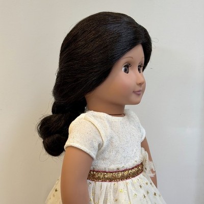Rare American Girl long black wig for 18'' doll hair Gift Toys og For kids #6