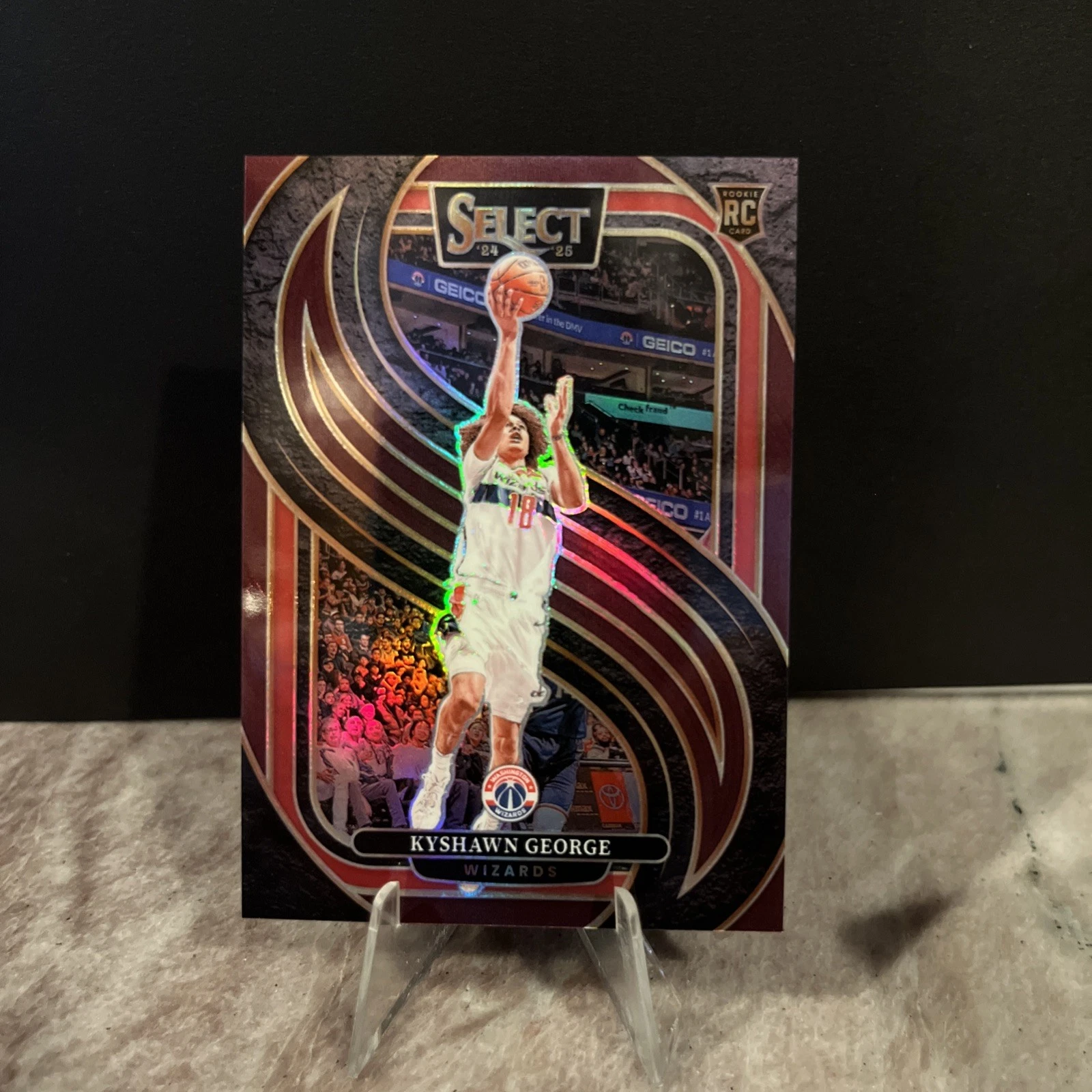 2024-25 Panini Select 177 Kyshawn George Maroon Rookie 57/175