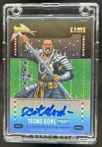 2026 Battle Arena Tecmo Bowl Monk Debut Art Auto Inspired Ink Battlefoil #AMA7