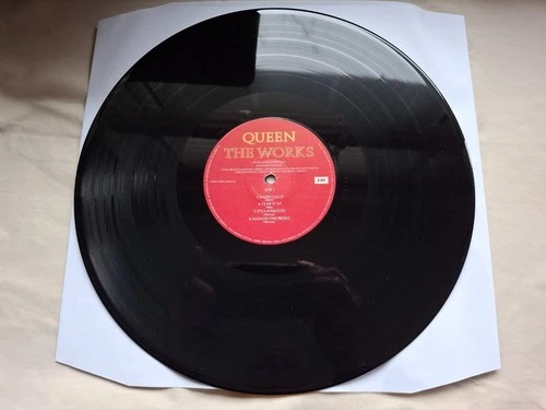 QUEEN  THE WORKS  Original GOLD INNER press 1984 UK LP  MINT ARCHIVED COPY