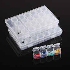 Mr. Pen-28 Grids, 2 Pack, Bead Storage Containers with 160Pcs Label Stickers, Di