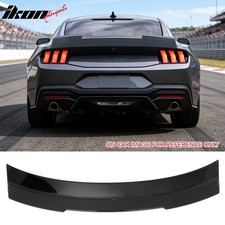 For 24-26 Ford Mustang Sk Style Duckbill Trunk Spoiler Gloss Black Rear Wing Abs