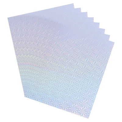 Pour Toner Reactive Foil 100 Feuilles 21,6x28cm pour DIY Craft, Flocons Argent - Photo 1/4