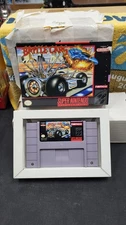 BATTLE CARS SUPER NINTENDO SNES VIDEO GAME IN BOX NO MANUAL W/ PROTECTOR